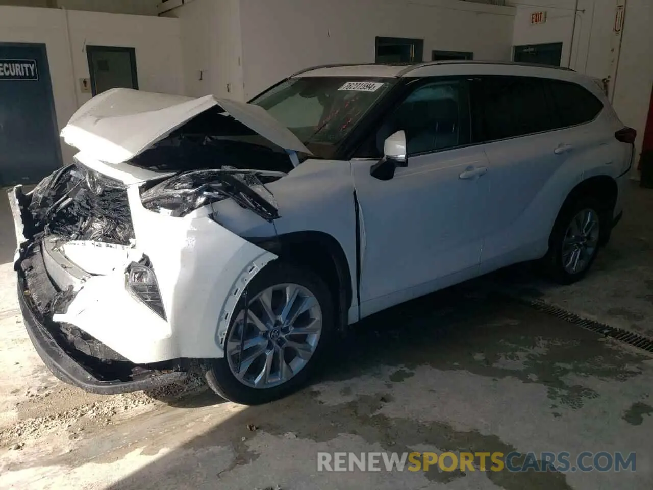 1 Photograph of a damaged car 5TDDZRBH0MS059017 TOYOTA HIGHLANDER 2021