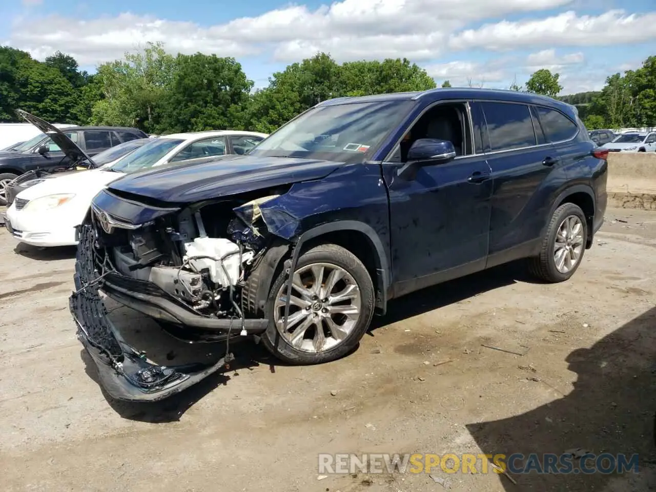 1 Photograph of a damaged car 5TDDZRBH0MS114761 TOYOTA HIGHLANDER 2021