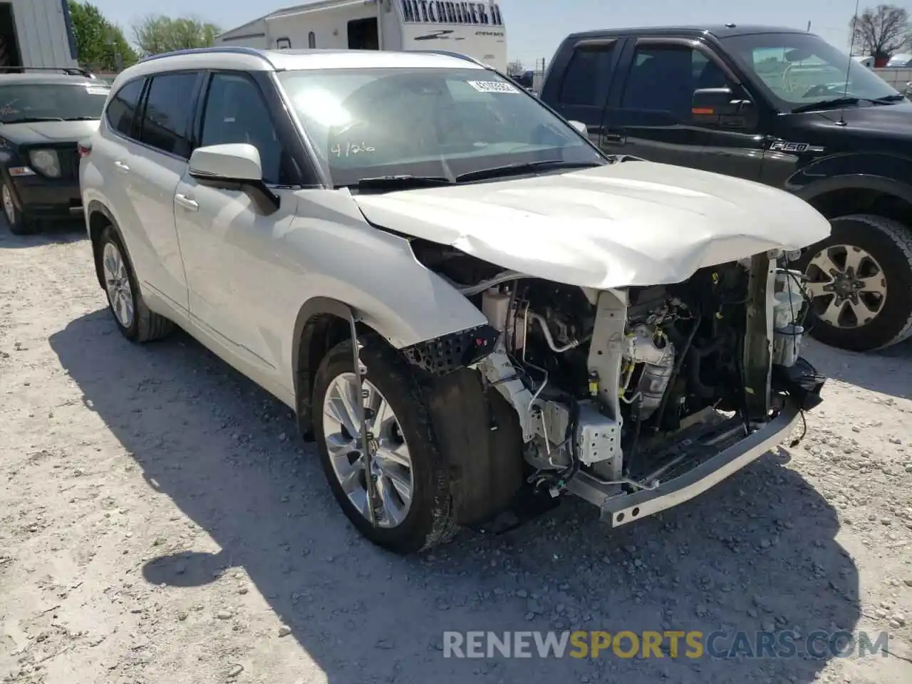 1 Photograph of a damaged car 5TDDZRBH0MS537288 TOYOTA HIGHLANDER 2021