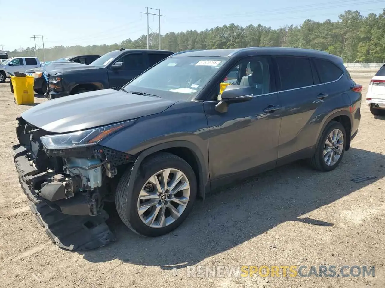 1 Photograph of a damaged car 5TDDZRBH1MS524730 TOYOTA HIGHLANDER 2021