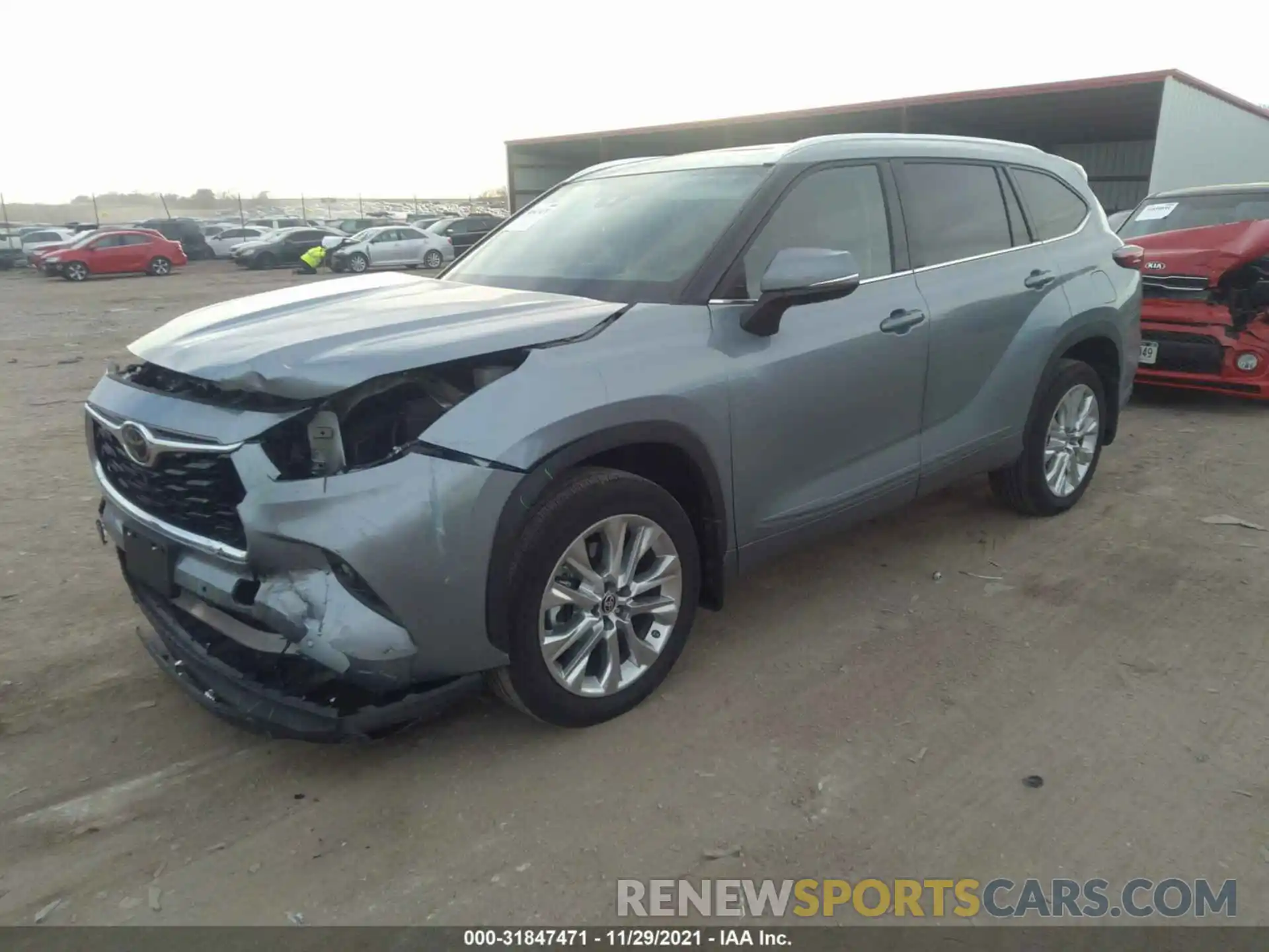 2 Photograph of a damaged car 5TDDZRBH2MS098174 TOYOTA HIGHLANDER 2021