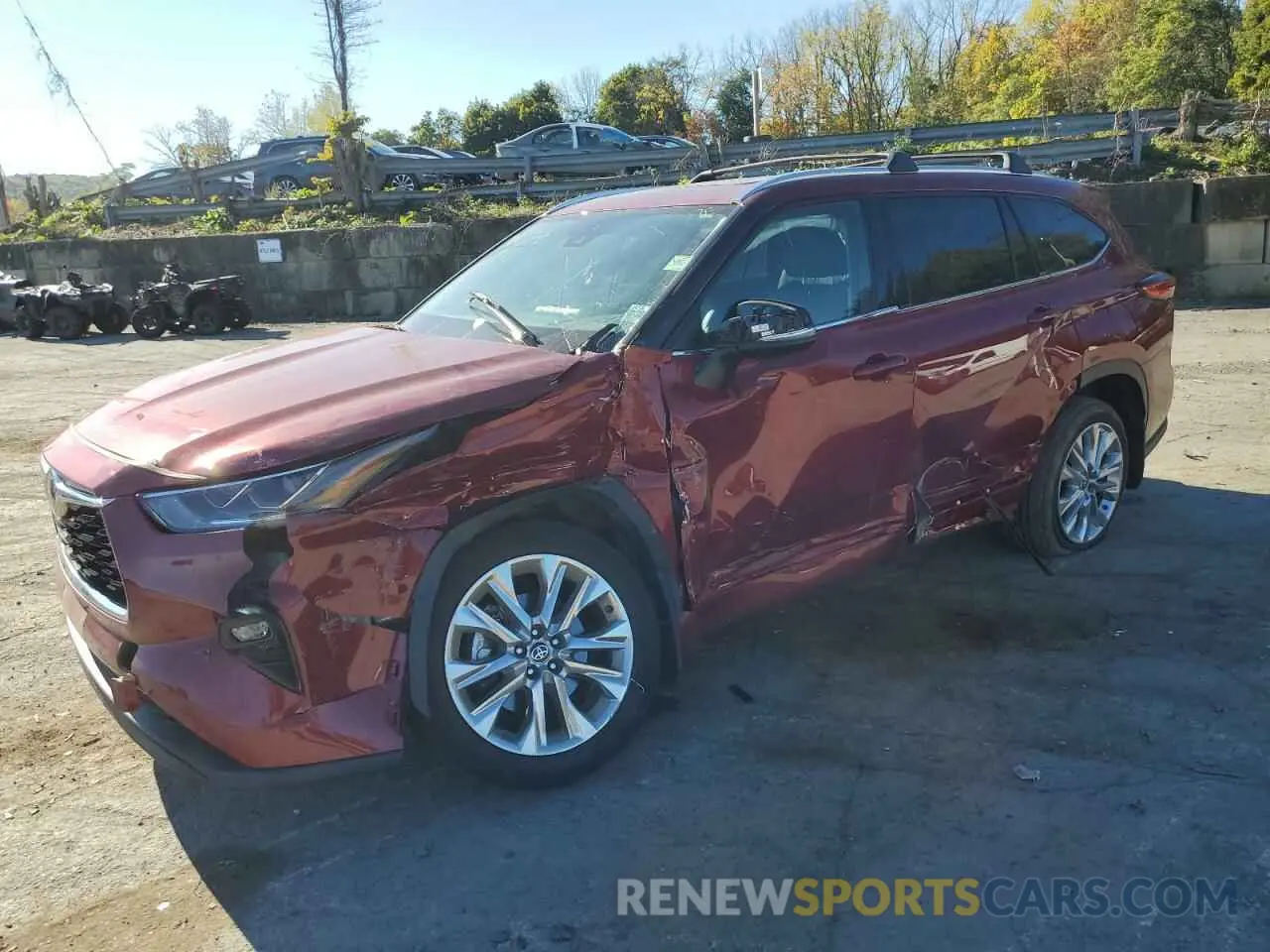 1 Photograph of a damaged car 5TDDZRBH2MS117984 TOYOTA HIGHLANDER 2021