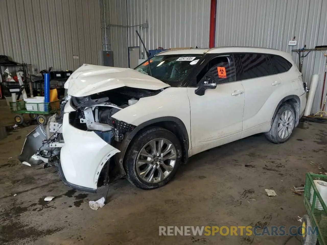 1 Photograph of a damaged car 5TDDZRBH3MS069248 TOYOTA HIGHLANDER 2021