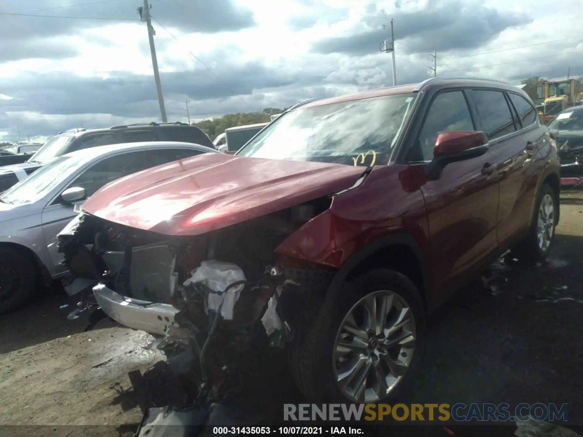 2 Photograph of a damaged car 5TDDZRBH3MS537821 TOYOTA HIGHLANDER 2021