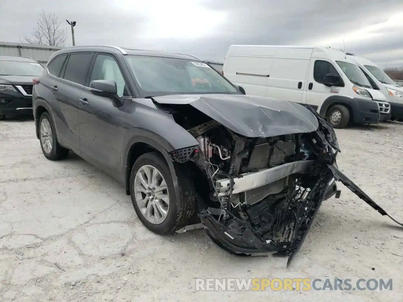 1 Photograph of a damaged car 5TDDZRBH6MS125456 TOYOTA HIGHLANDER 2021