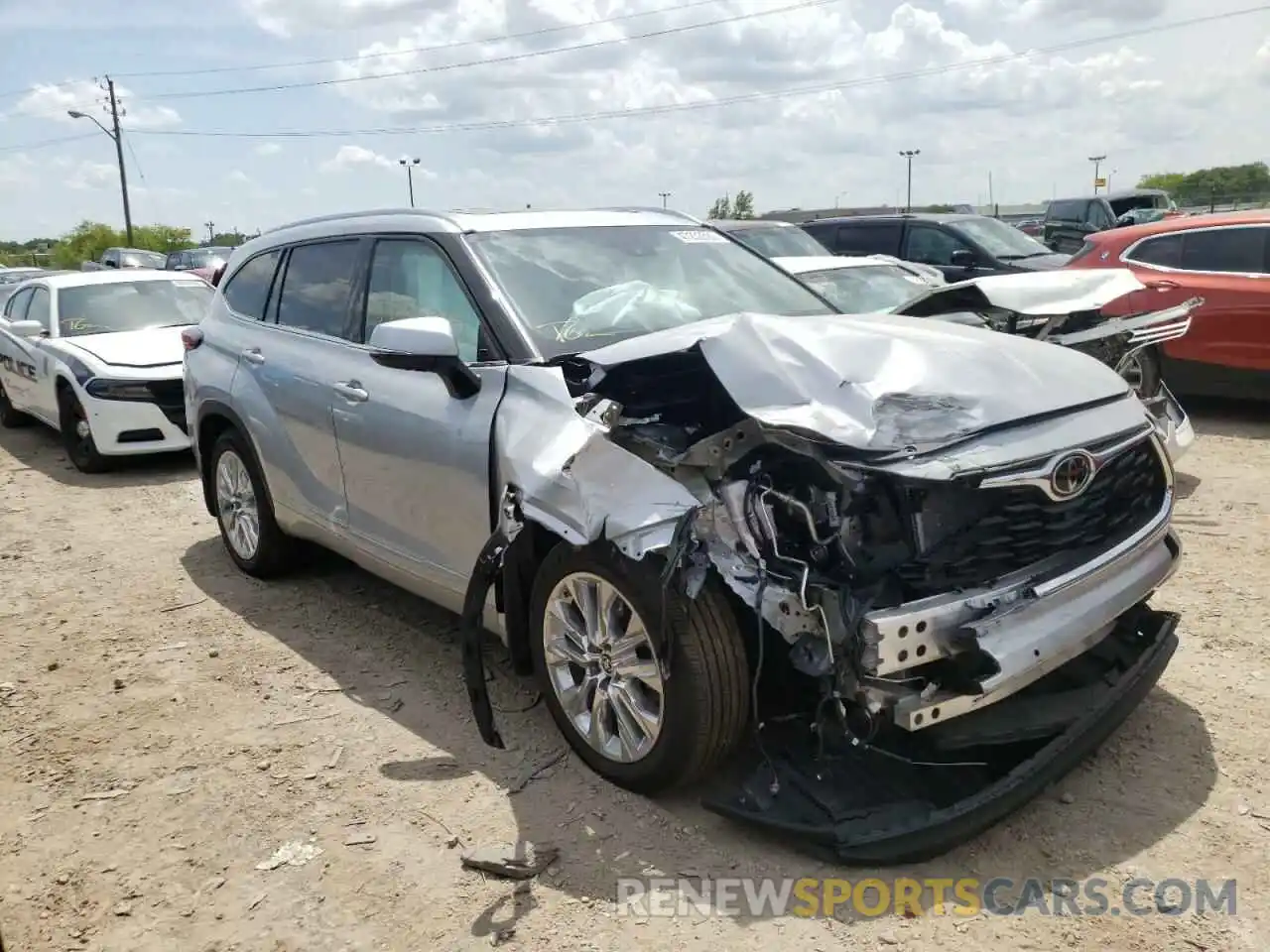 1 Photograph of a damaged car 5TDDZRBH6MS550093 TOYOTA HIGHLANDER 2021