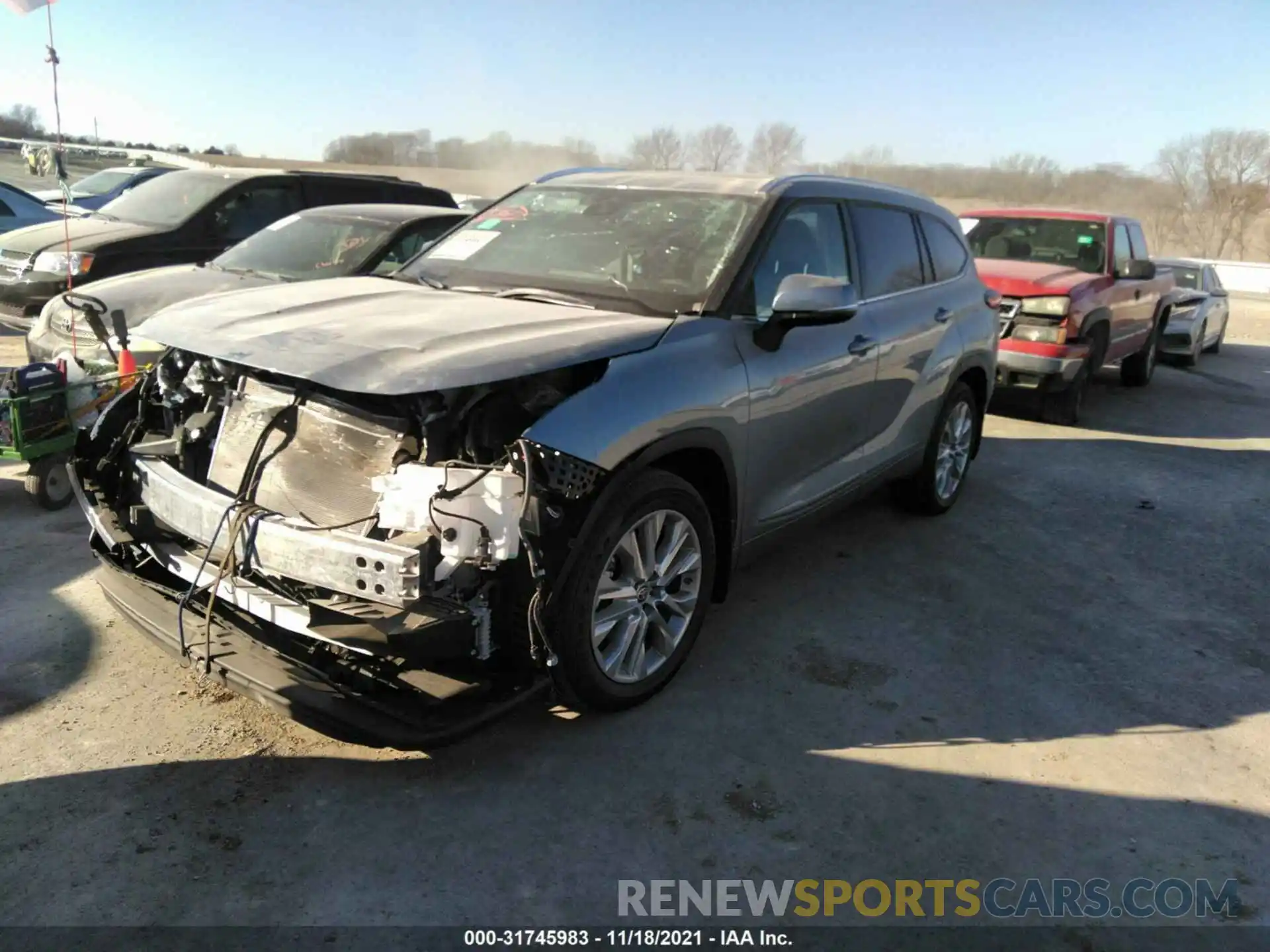 2 Photograph of a damaged car 5TDDZRBH7MS143819 TOYOTA HIGHLANDER 2021