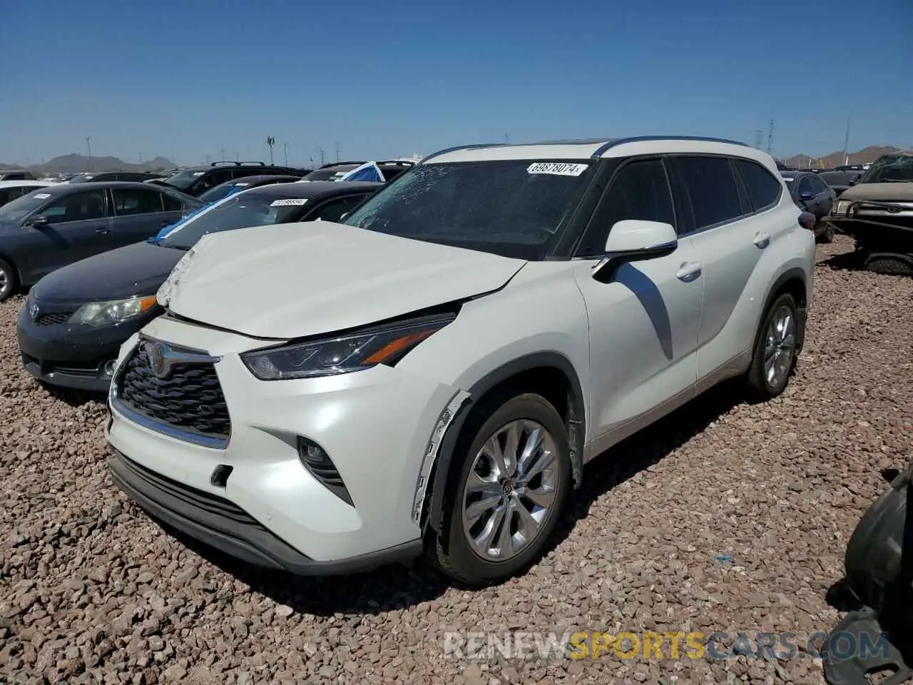 1 Photograph of a damaged car 5TDDZRBH8MS117634 TOYOTA HIGHLANDER 2021