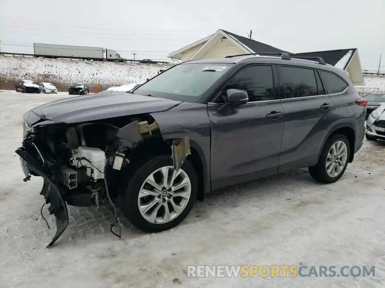 1 Photograph of a damaged car 5TDDZRBH9MS553991 TOYOTA HIGHLANDER 2021