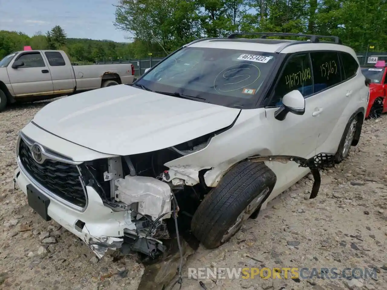 2 Photograph of a damaged car 5TDDZRBHXMS545320 TOYOTA HIGHLANDER 2021