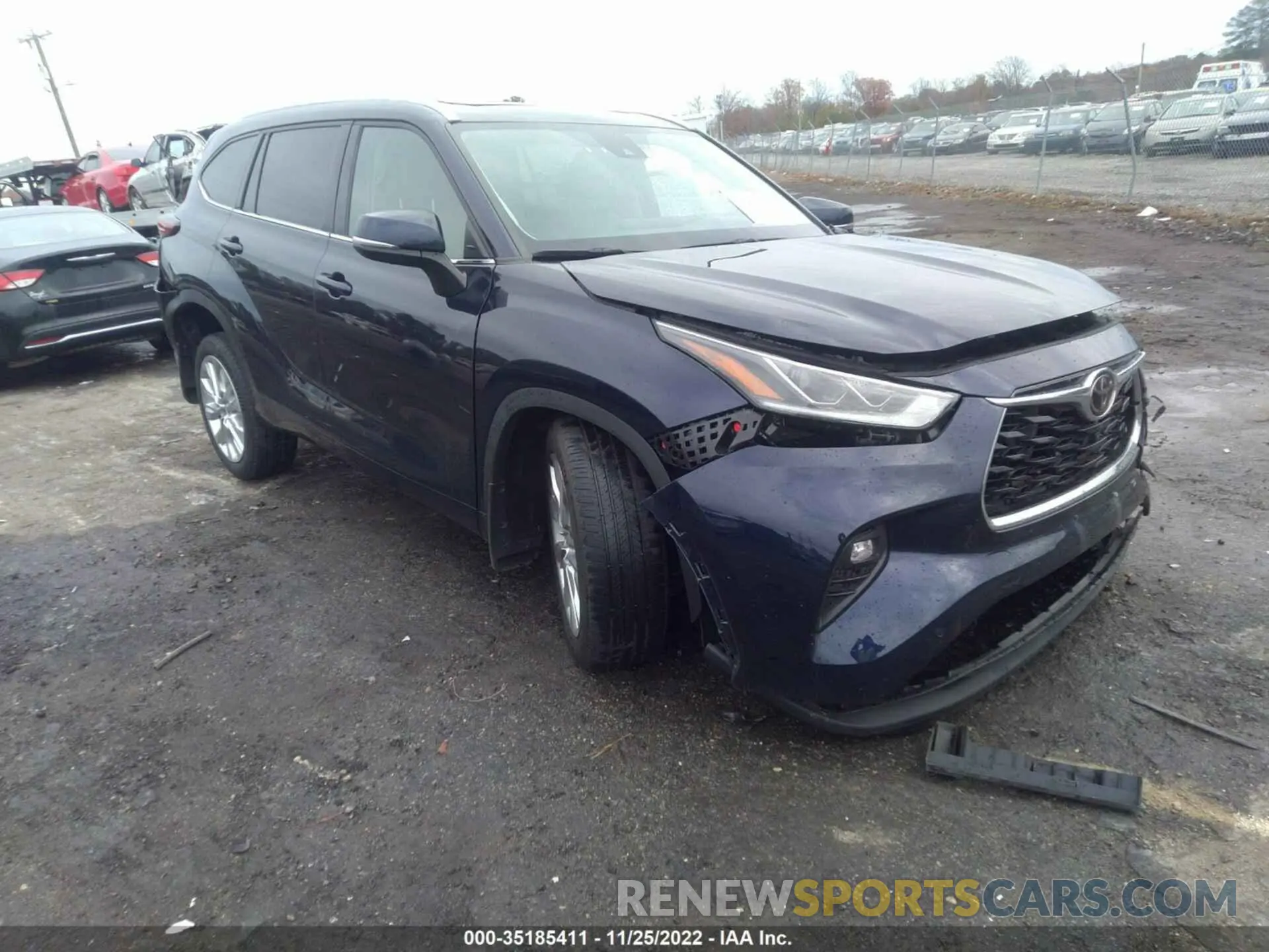 1 Photograph of a damaged car 5TDDZRBHXMS554082 TOYOTA HIGHLANDER 2021
