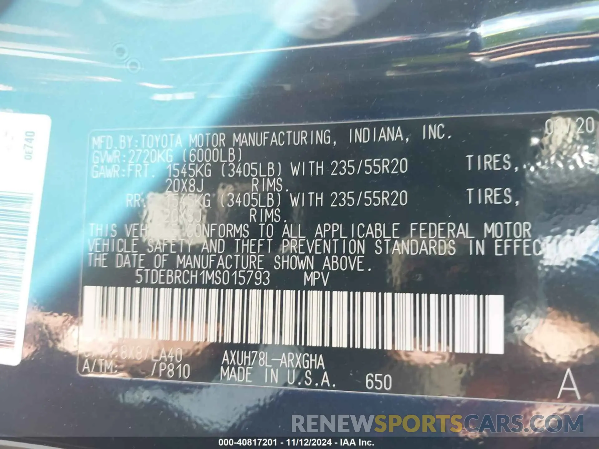 9 Photograph of a damaged car 5TDEBRCH1MS015793 TOYOTA HIGHLANDER 2021