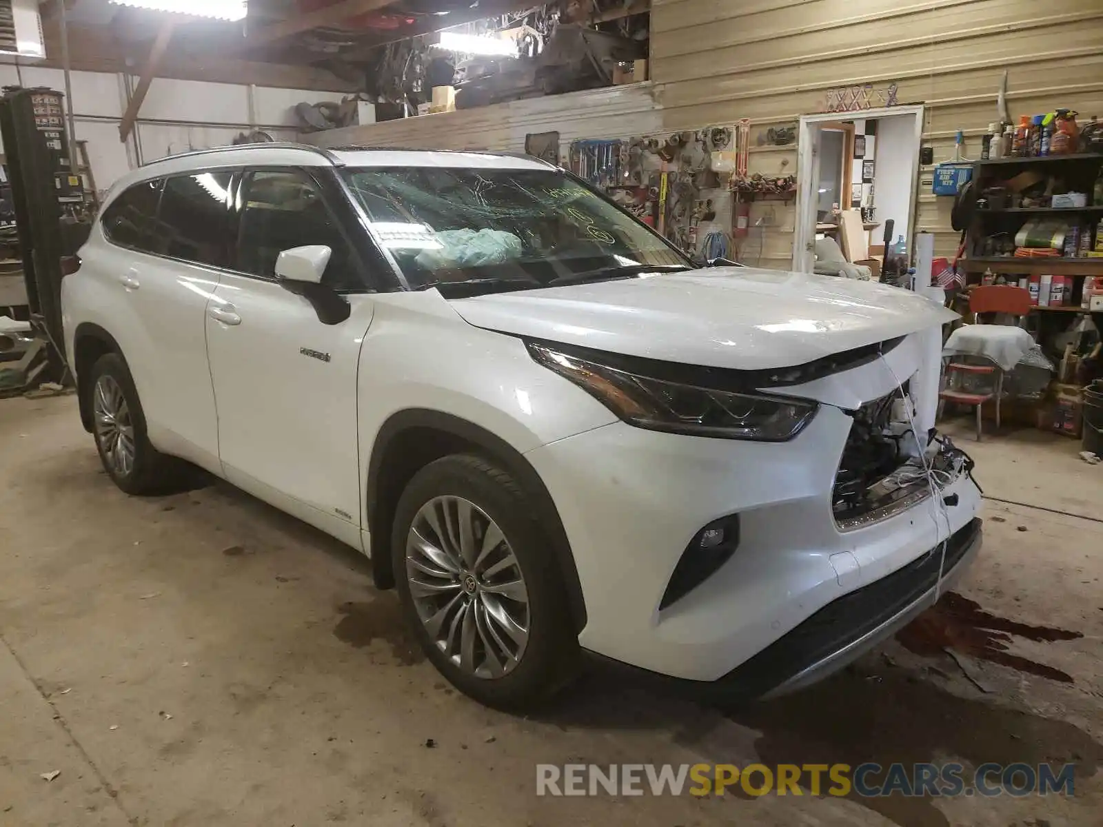 1 Photograph of a damaged car 5TDEBRCH1MS023683 TOYOTA HIGHLANDER 2021