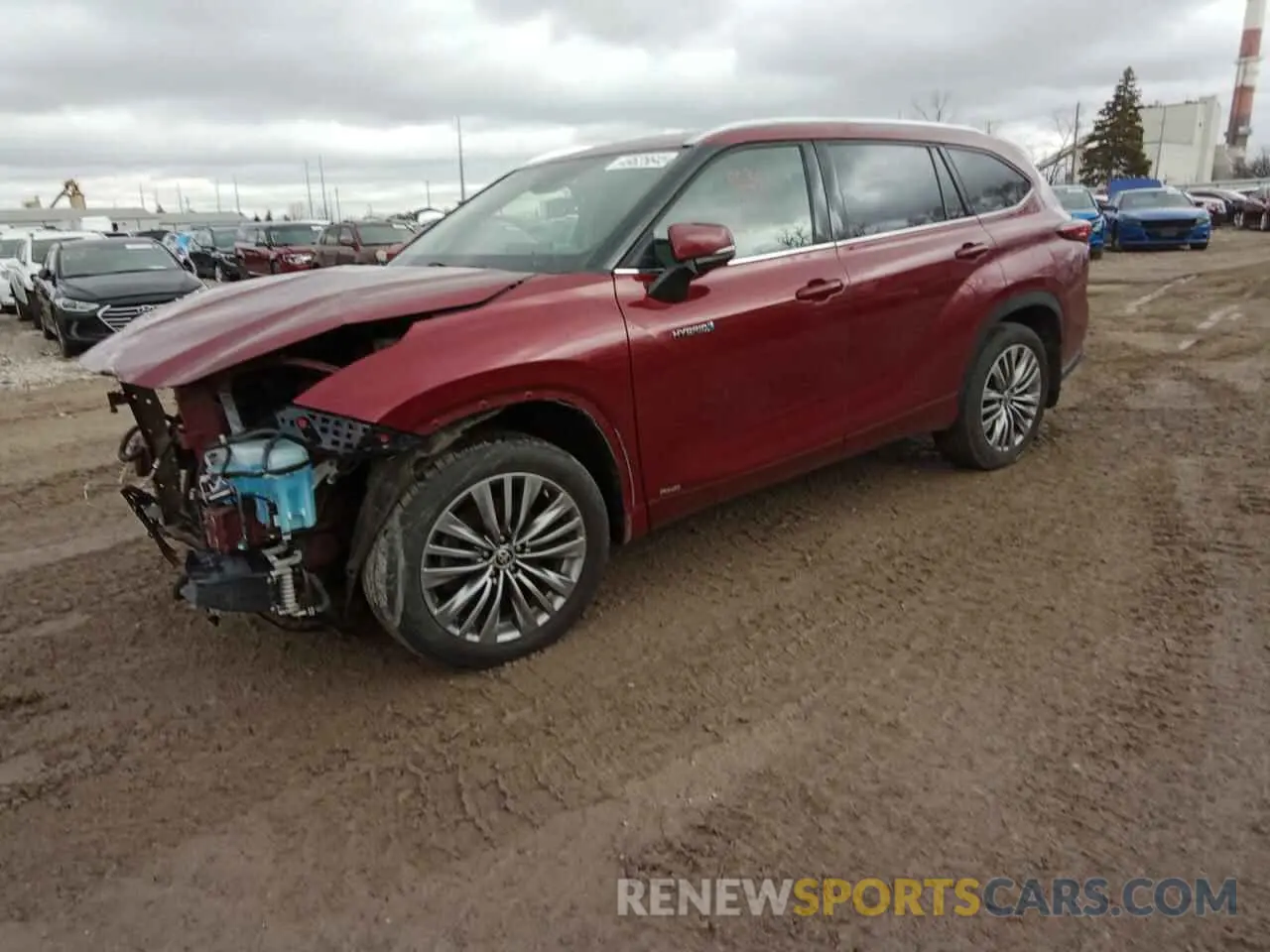 1 Photograph of a damaged car 5TDEBRCH2MS015317 TOYOTA HIGHLANDER 2021