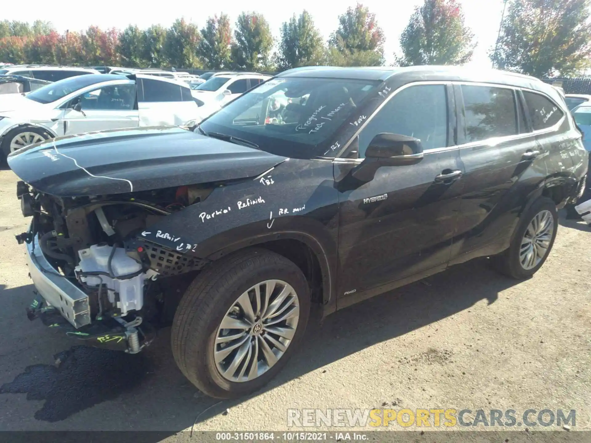 2 Photograph of a damaged car 5TDEBRCH2MS034675 TOYOTA HIGHLANDER 2021