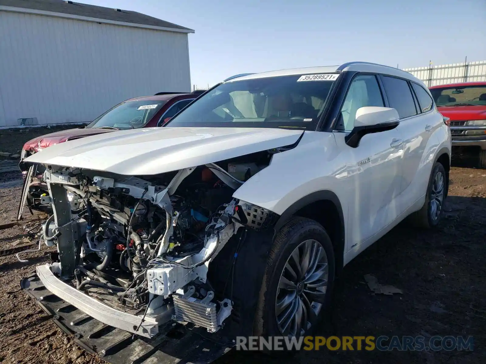 2 Photograph of a damaged car 5TDEBRCH3MS027055 TOYOTA HIGHLANDER 2021