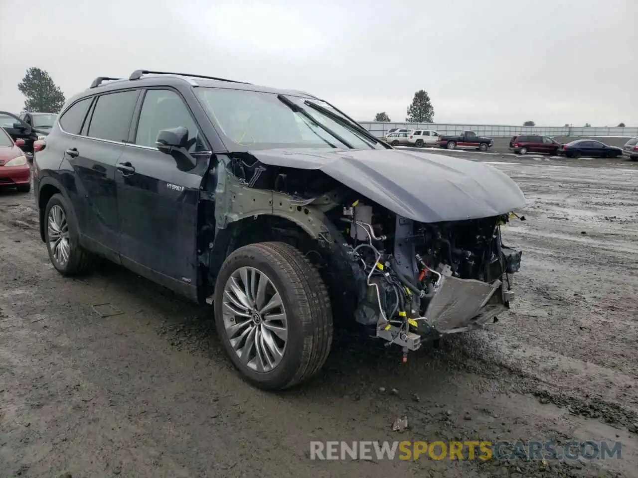 1 Photograph of a damaged car 5TDEBRCH3MS068480 TOYOTA HIGHLANDER 2021