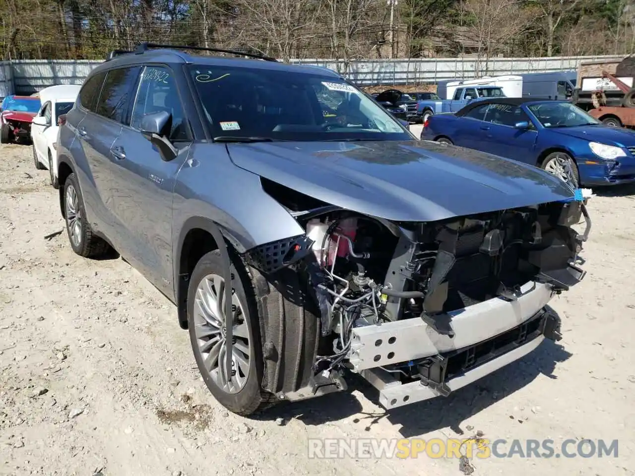 1 Photograph of a damaged car 5TDEBRCH4MS026173 TOYOTA HIGHLANDER 2021