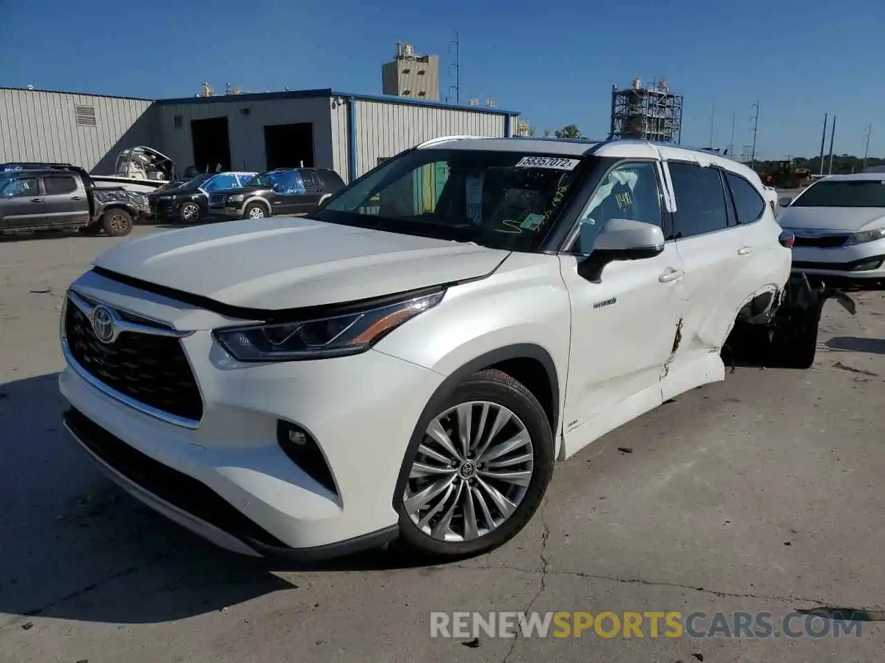 2 Photograph of a damaged car 5TDEBRCH4MS026223 TOYOTA HIGHLANDER 2021