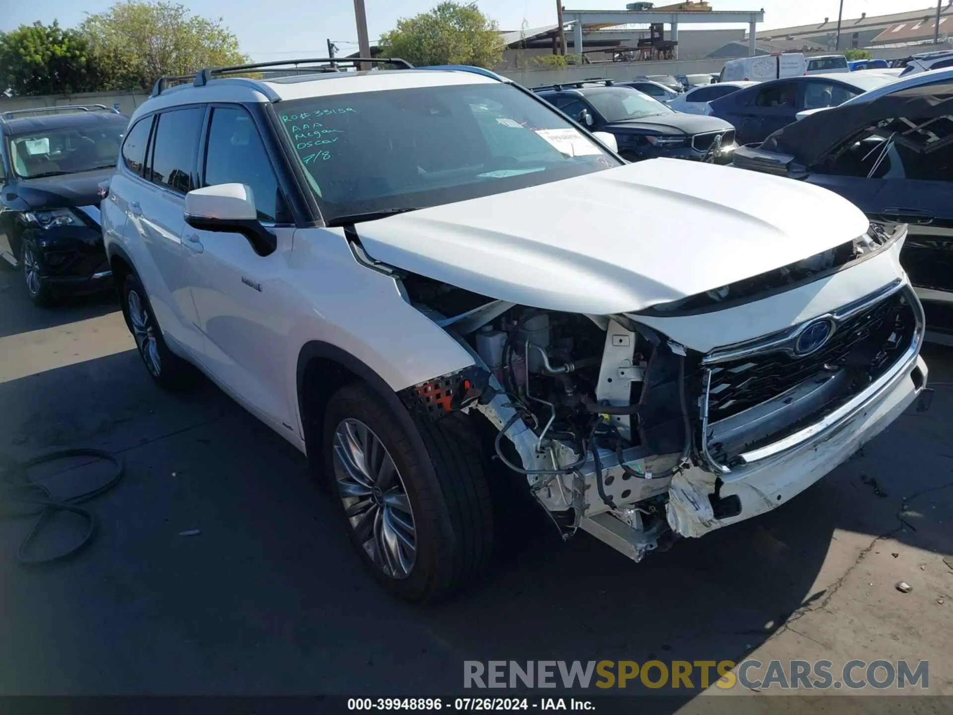 1 Photograph of a damaged car 5TDEBRCH4MS027775 TOYOTA HIGHLANDER 2021