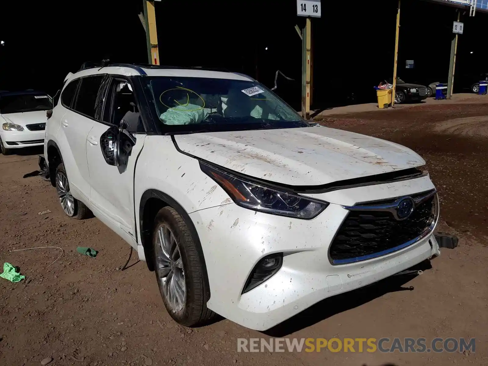 1 Photograph of a damaged car 5TDEBRCH5MS022262 TOYOTA HIGHLANDER 2021