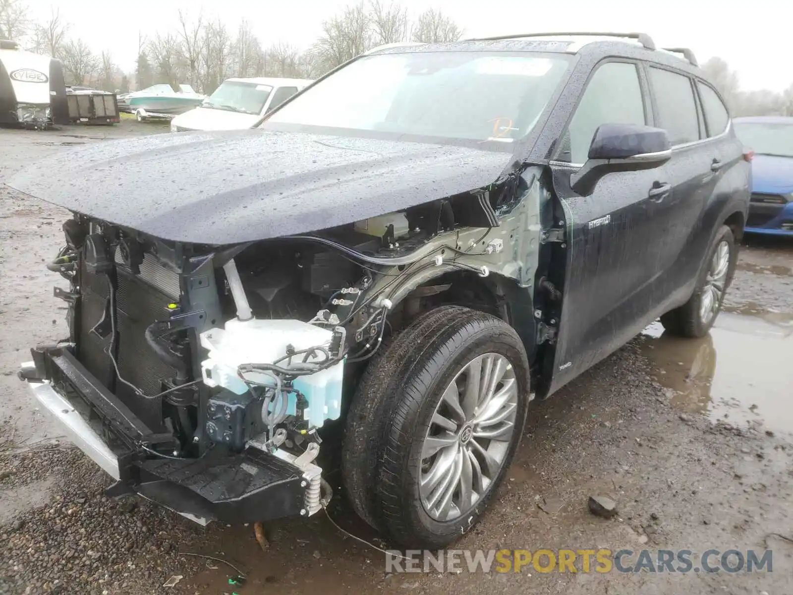 2 Photograph of a damaged car 5TDEBRCH6MS016230 TOYOTA HIGHLANDER 2021