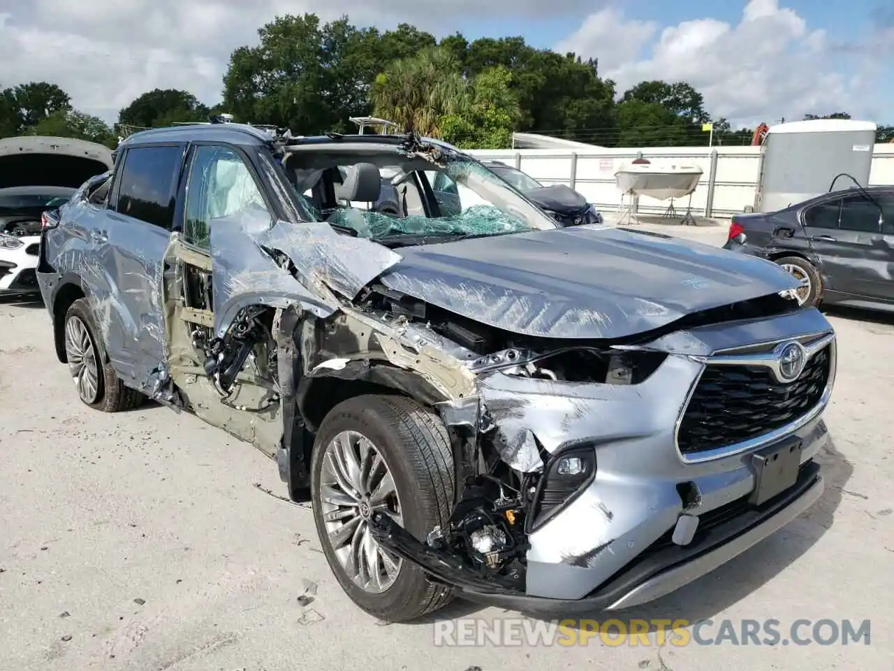 1 Photograph of a damaged car 5TDEBRCH6MS022318 TOYOTA HIGHLANDER 2021