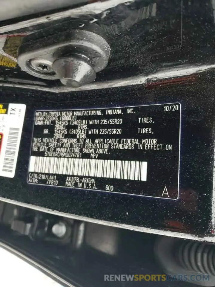 15 Photograph of a damaged car 5TDEBRCH6MS024781 TOYOTA HIGHLANDER 2021