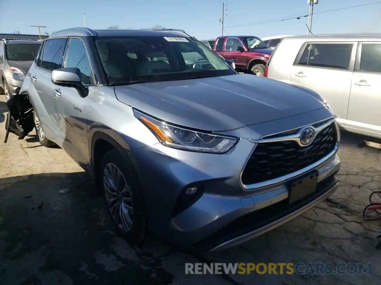 1 Photograph of a damaged car 5TDEBRCH6MS028507 TOYOTA HIGHLANDER 2021