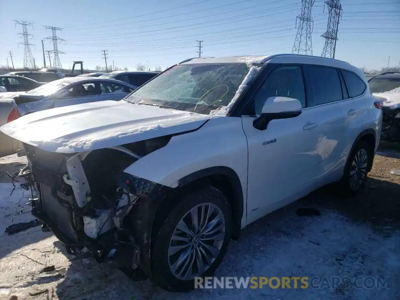 2 Photograph of a damaged car 5TDEBRCH8MS023955 TOYOTA HIGHLANDER 2021