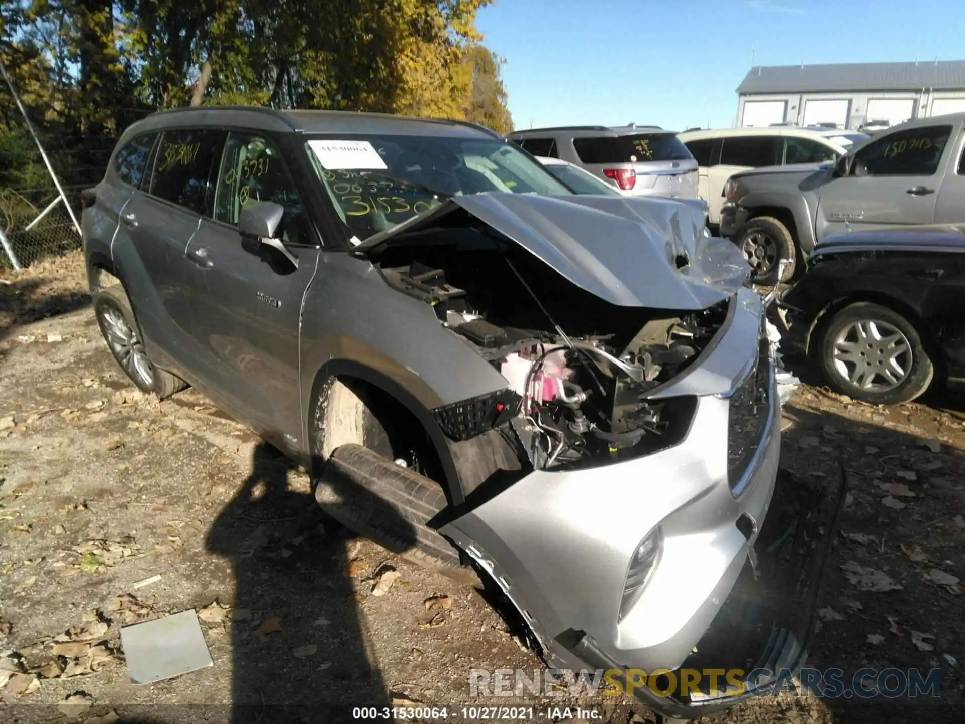 1 Photograph of a damaged car 5TDEBRCHXMS063731 TOYOTA HIGHLANDER 2021