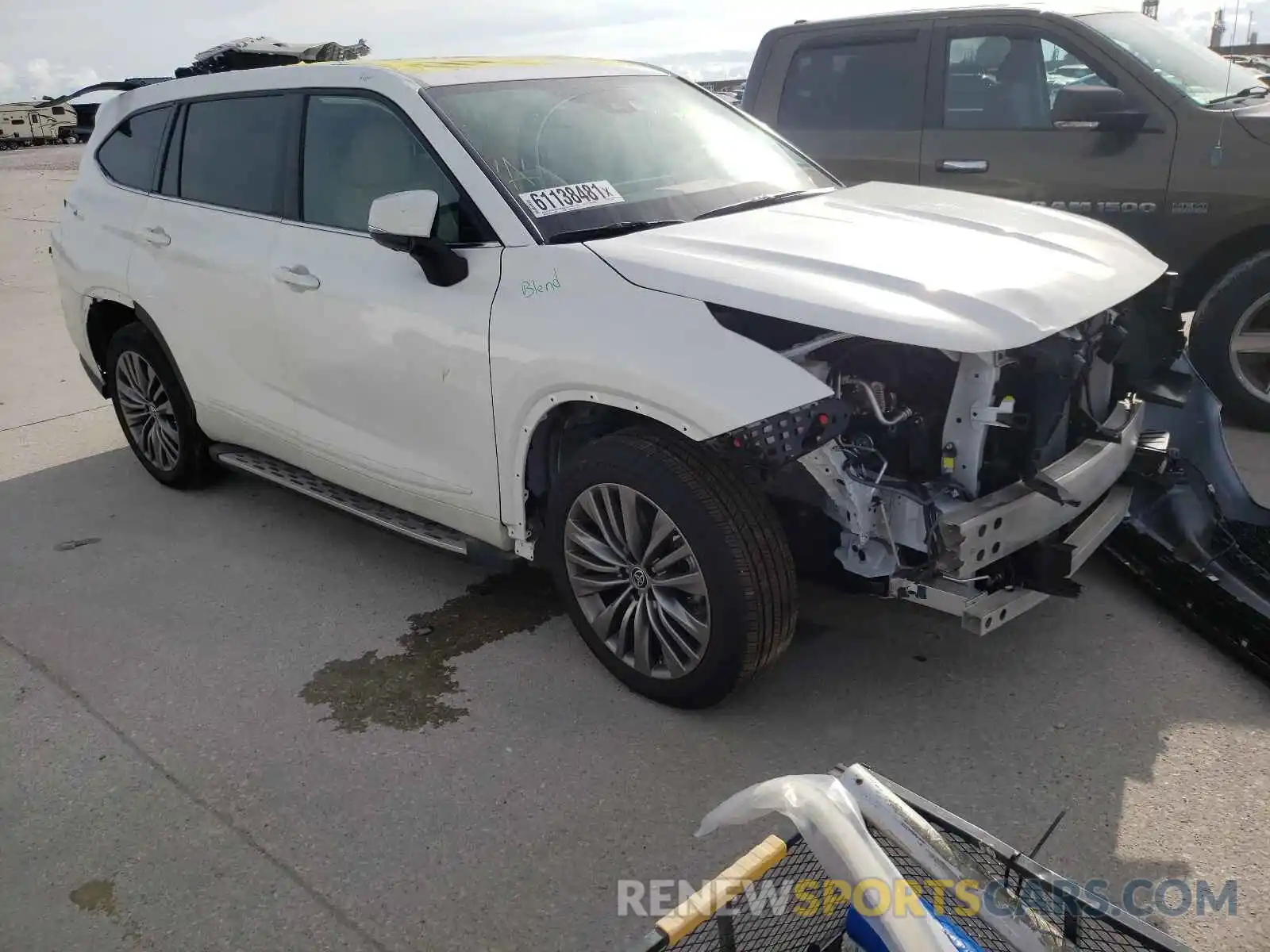 1 Photograph of a damaged car 5TDFZRAH7MS069151 TOYOTA HIGHLANDER 2021