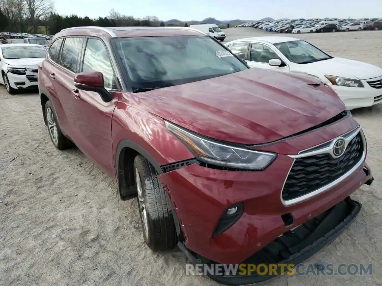 1 Photograph of a damaged car 5TDFZRBH3MS070733 TOYOTA HIGHLANDER 2021