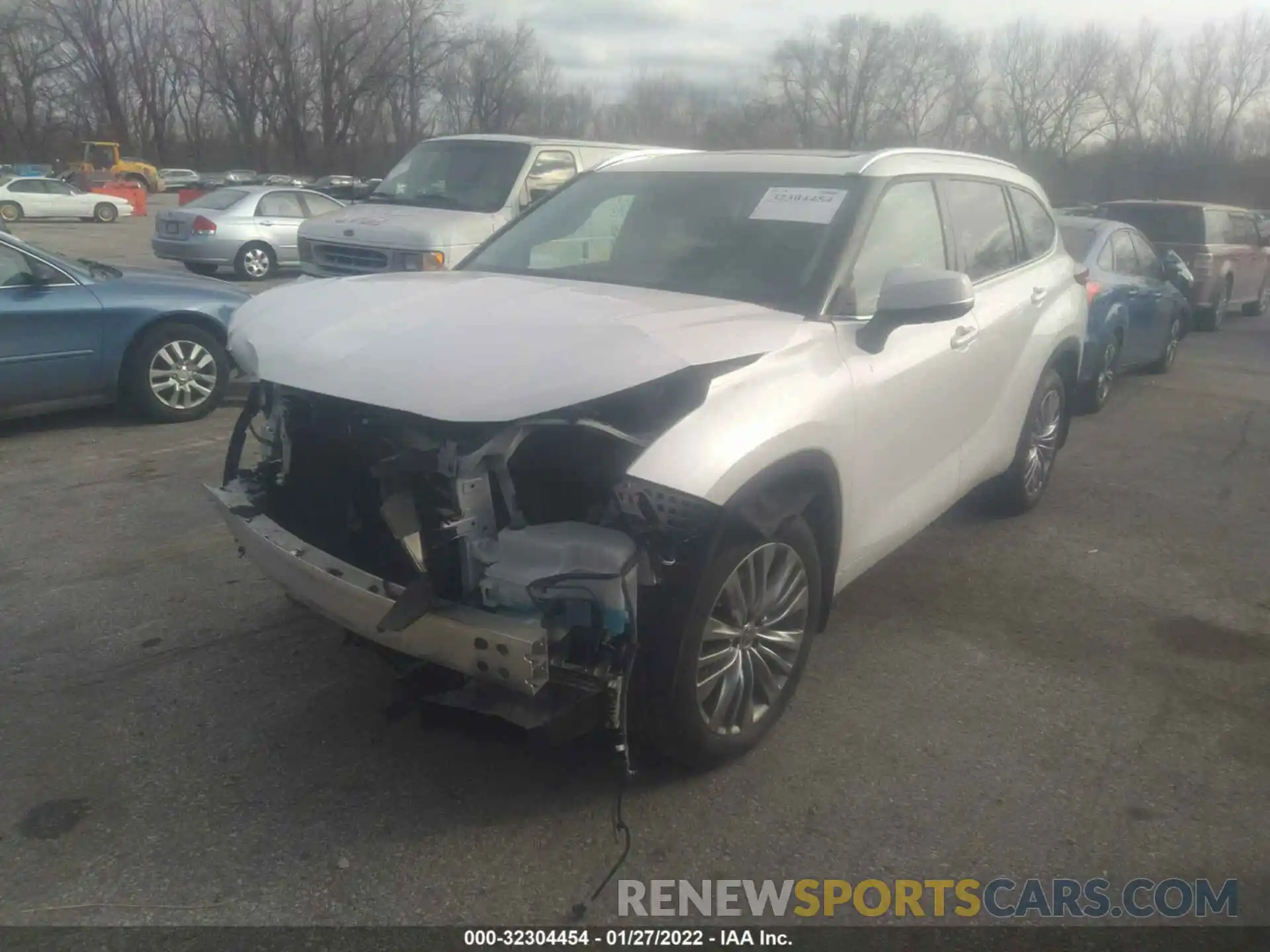 2 Photograph of a damaged car 5TDFZRBH7MS096333 TOYOTA HIGHLANDER 2021