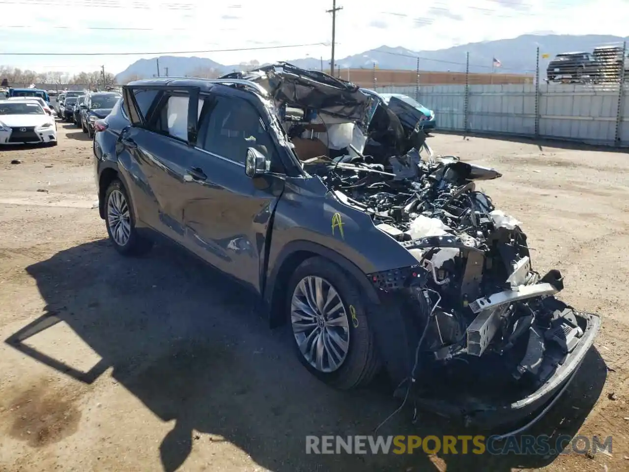 1 Photograph of a damaged car 5TDFZRBH7MS122624 TOYOTA HIGHLANDER 2021