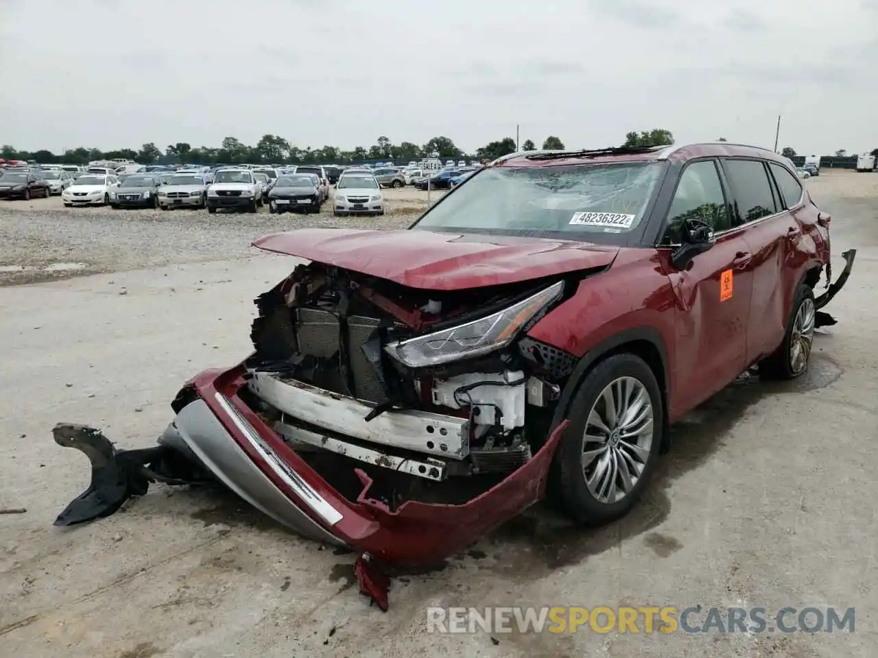 2 Photograph of a damaged car 5TDFZRBH7MS144607 TOYOTA HIGHLANDER 2021