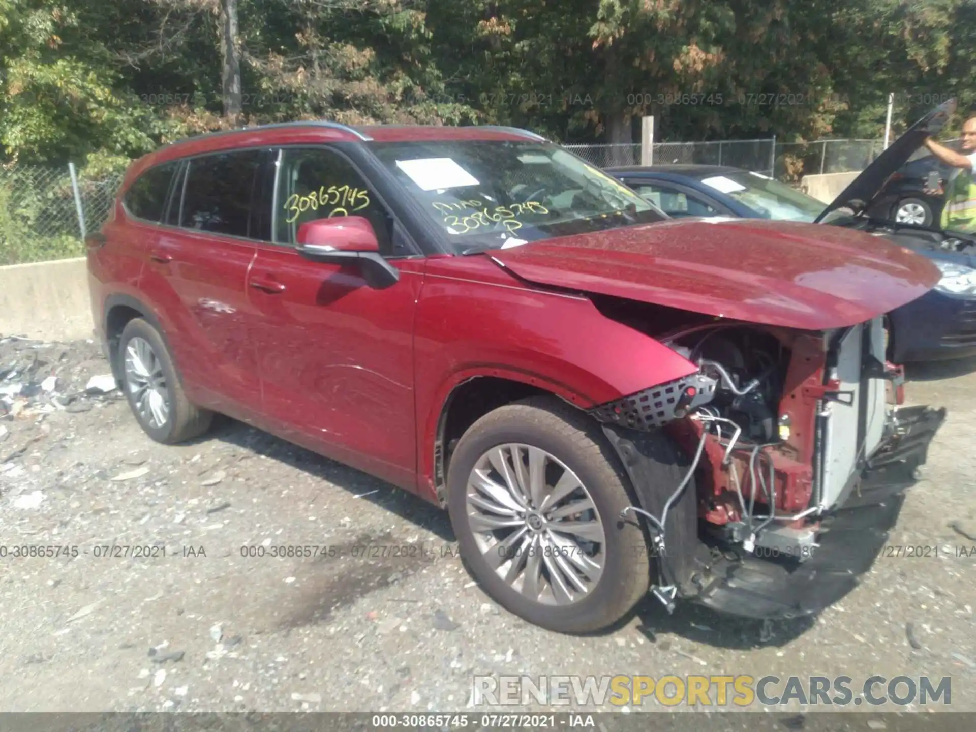 1 Photograph of a damaged car 5TDFZRBH8MS109753 TOYOTA HIGHLANDER 2021