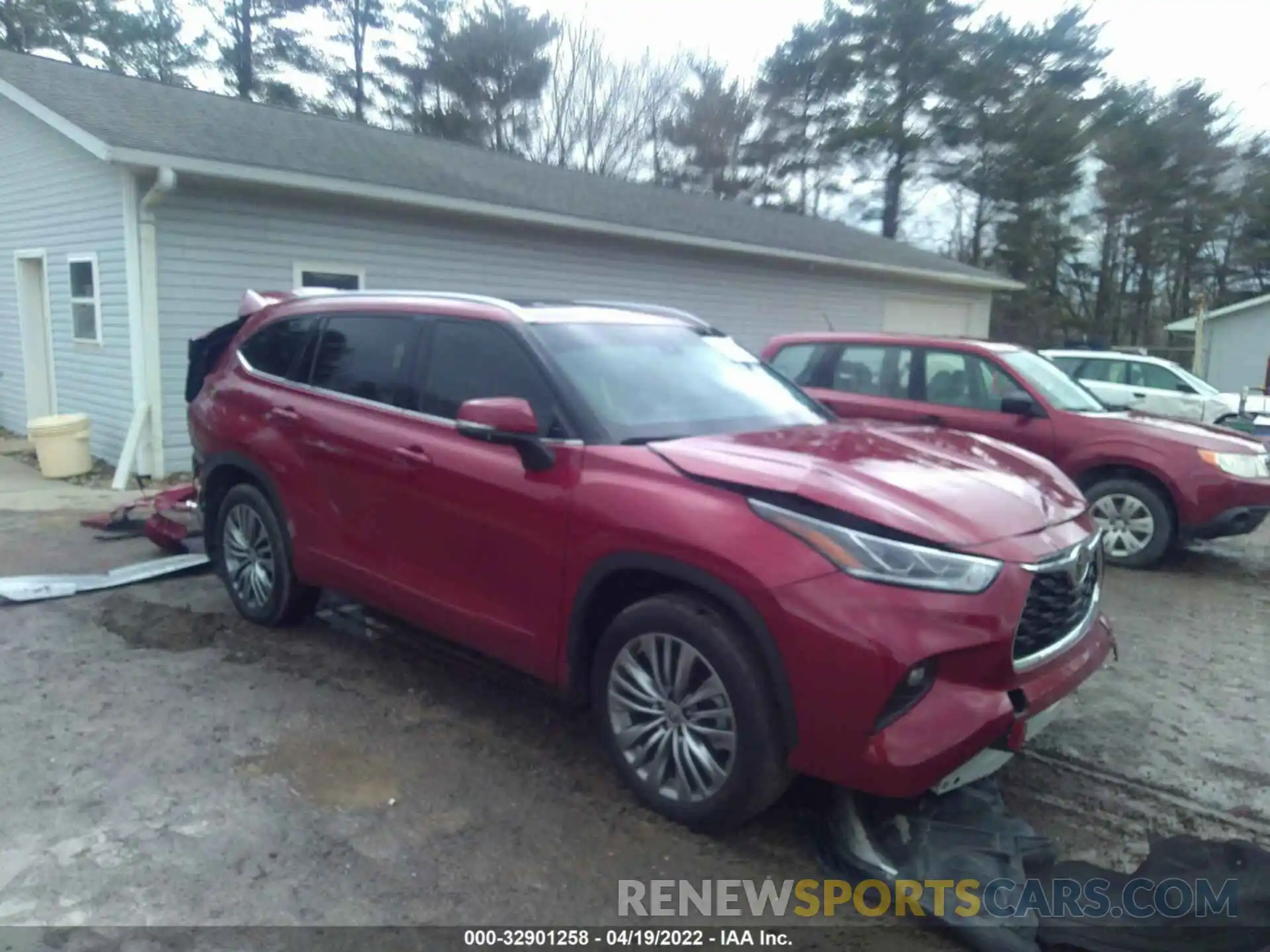 1 Photograph of a damaged car 5TDFZRBH8MS143577 TOYOTA HIGHLANDER 2021