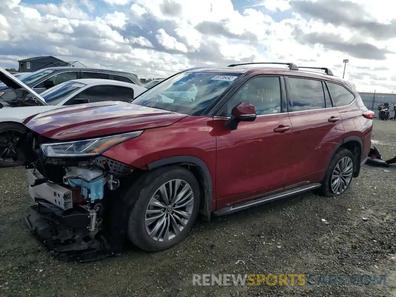 1 Photograph of a damaged car 5TDFZRBH9MS068002 TOYOTA HIGHLANDER 2021