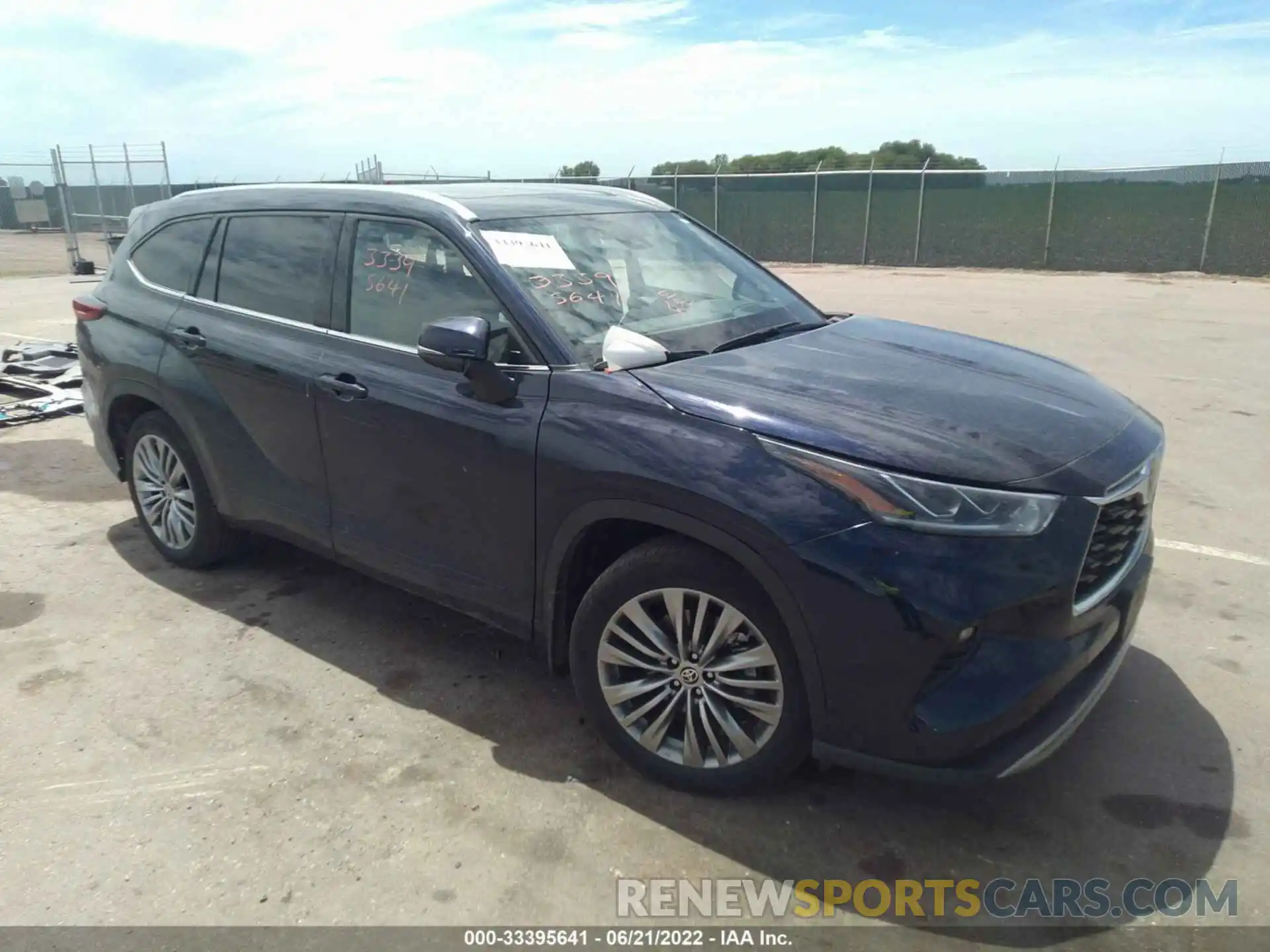 1 Photograph of a damaged car 5TDFZRBH9MS102892 TOYOTA HIGHLANDER 2021