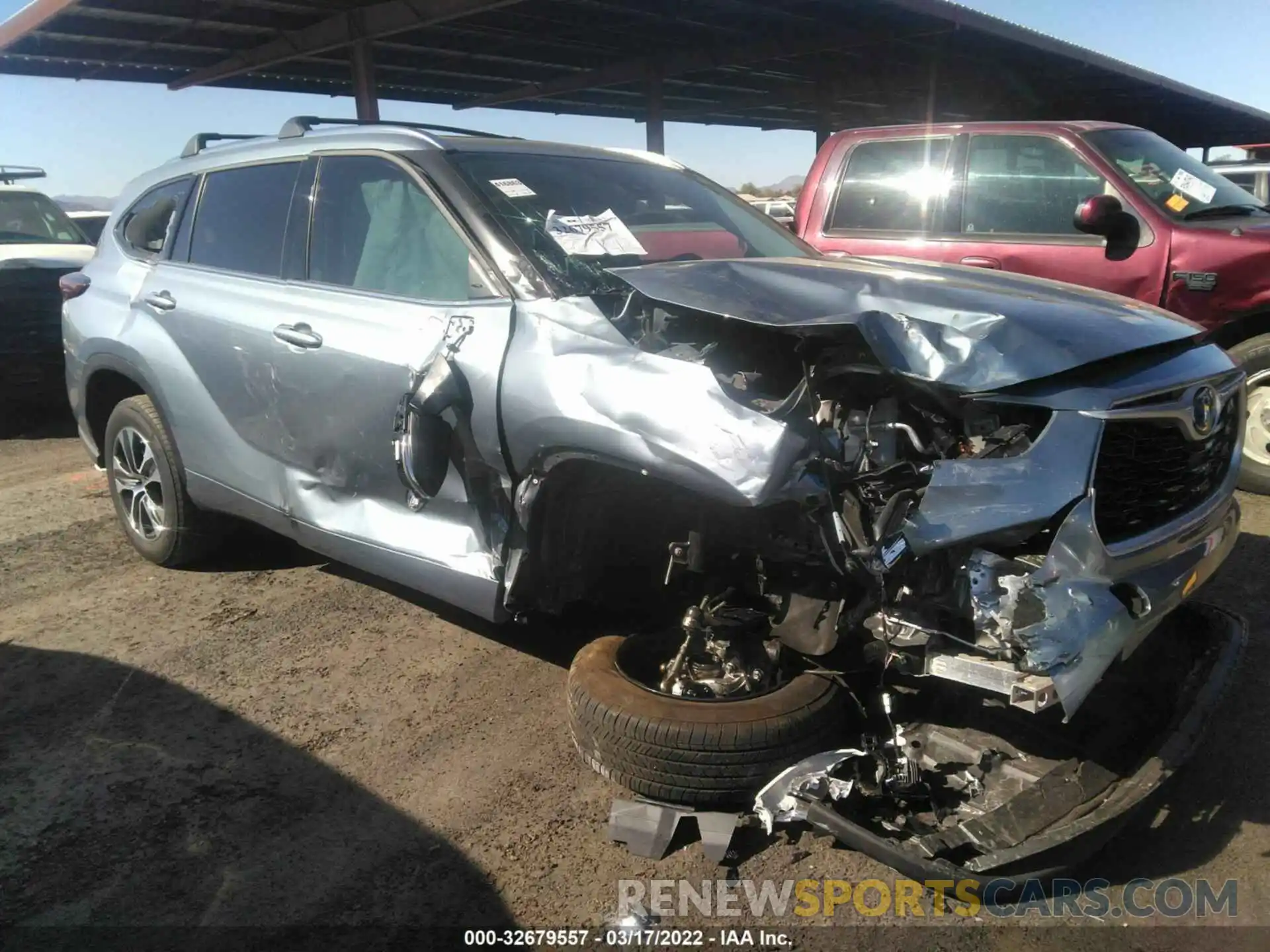 1 Photograph of a damaged car 5TDGARAH3MS011257 TOYOTA HIGHLANDER 2021