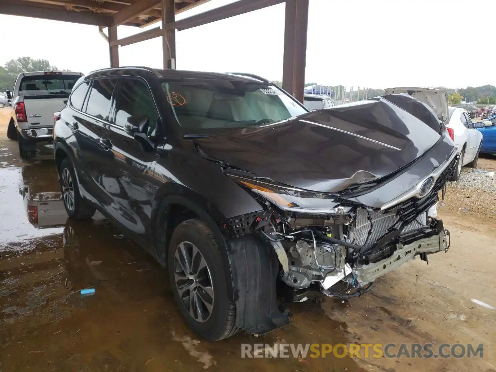 1 Photograph of a damaged car 5TDGARAH7MS508862 TOYOTA HIGHLANDER 2021