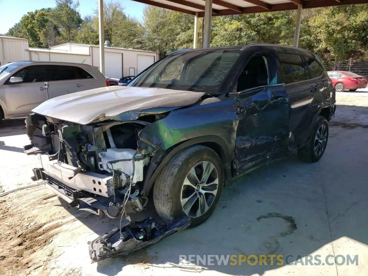 1 Photograph of a damaged car 5TDGARAH8MS011769 TOYOTA HIGHLANDER 2021