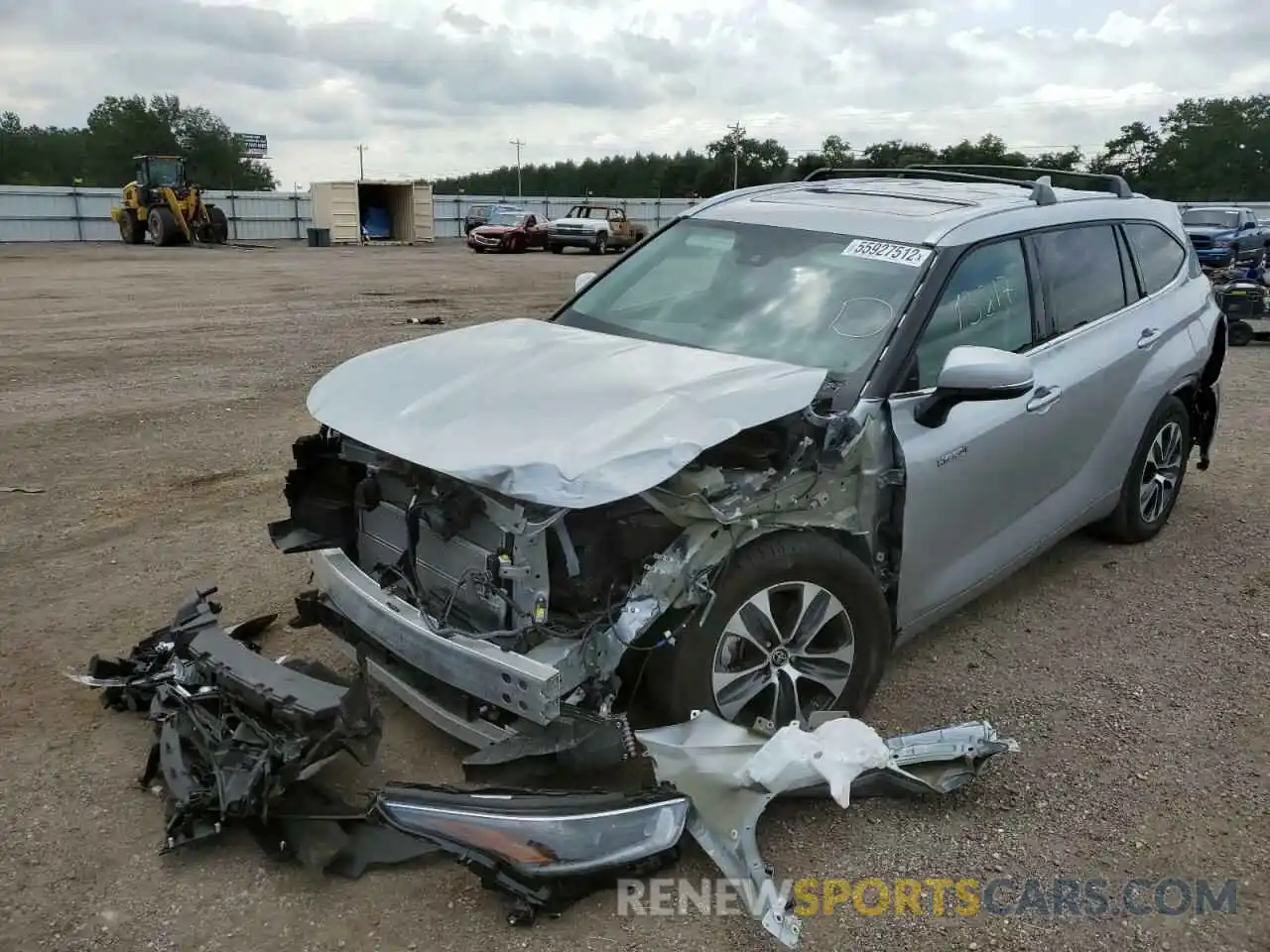 2 Photograph of a damaged car 5TDGARAHXMS509309 TOYOTA HIGHLANDER 2021