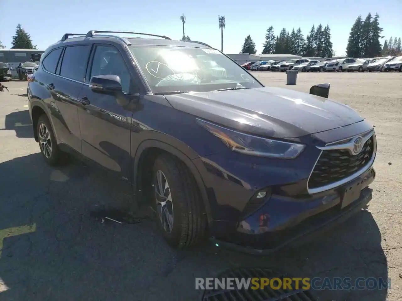 1 Photograph of a damaged car 5TDGBRCH0MS065996 TOYOTA HIGHLANDER 2021