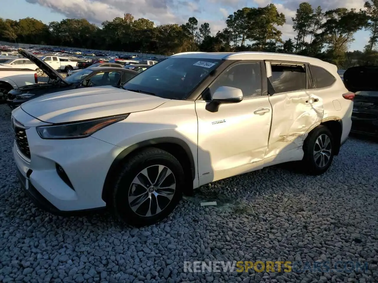 1 Photograph of a damaged car 5TDGBRCH0MS527540 TOYOTA HIGHLANDER 2021