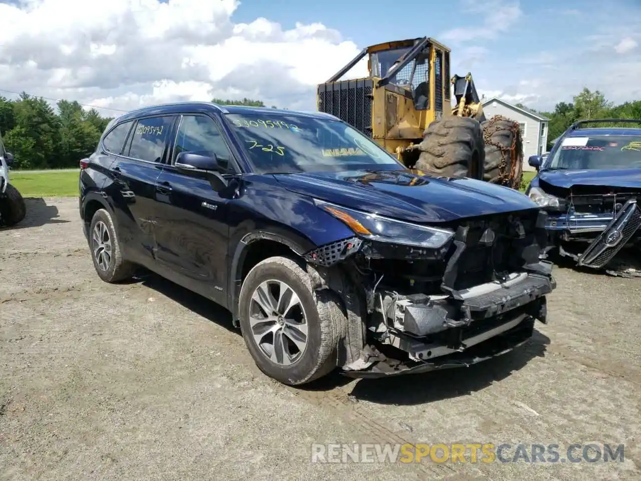 1 Photograph of a damaged car 5TDGBRCH1MS514330 TOYOTA HIGHLANDER 2021