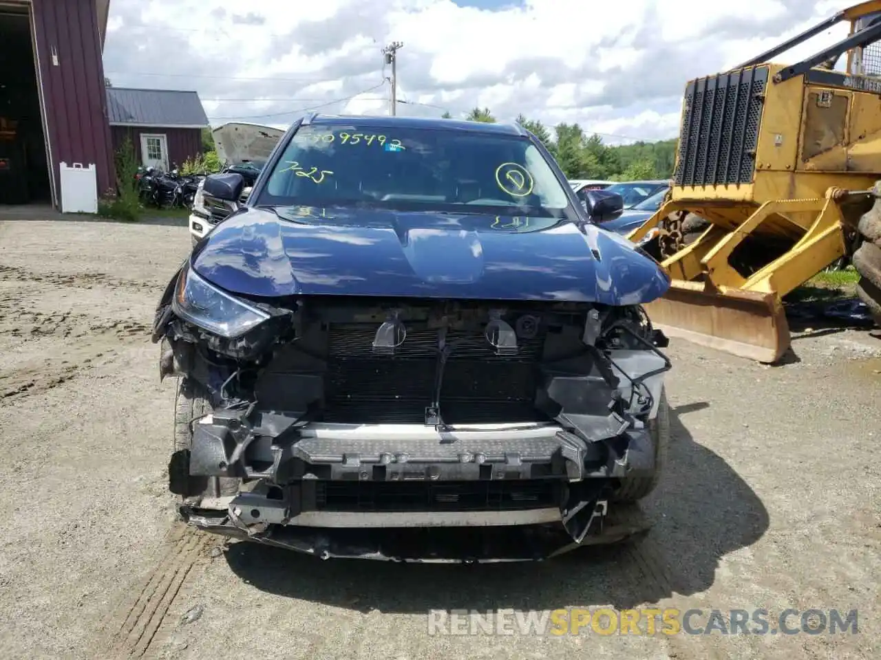 9 Photograph of a damaged car 5TDGBRCH1MS514330 TOYOTA HIGHLANDER 2021