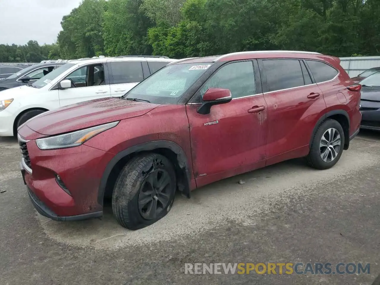 1 Photograph of a damaged car 5TDGBRCH1MS516174 TOYOTA HIGHLANDER 2021