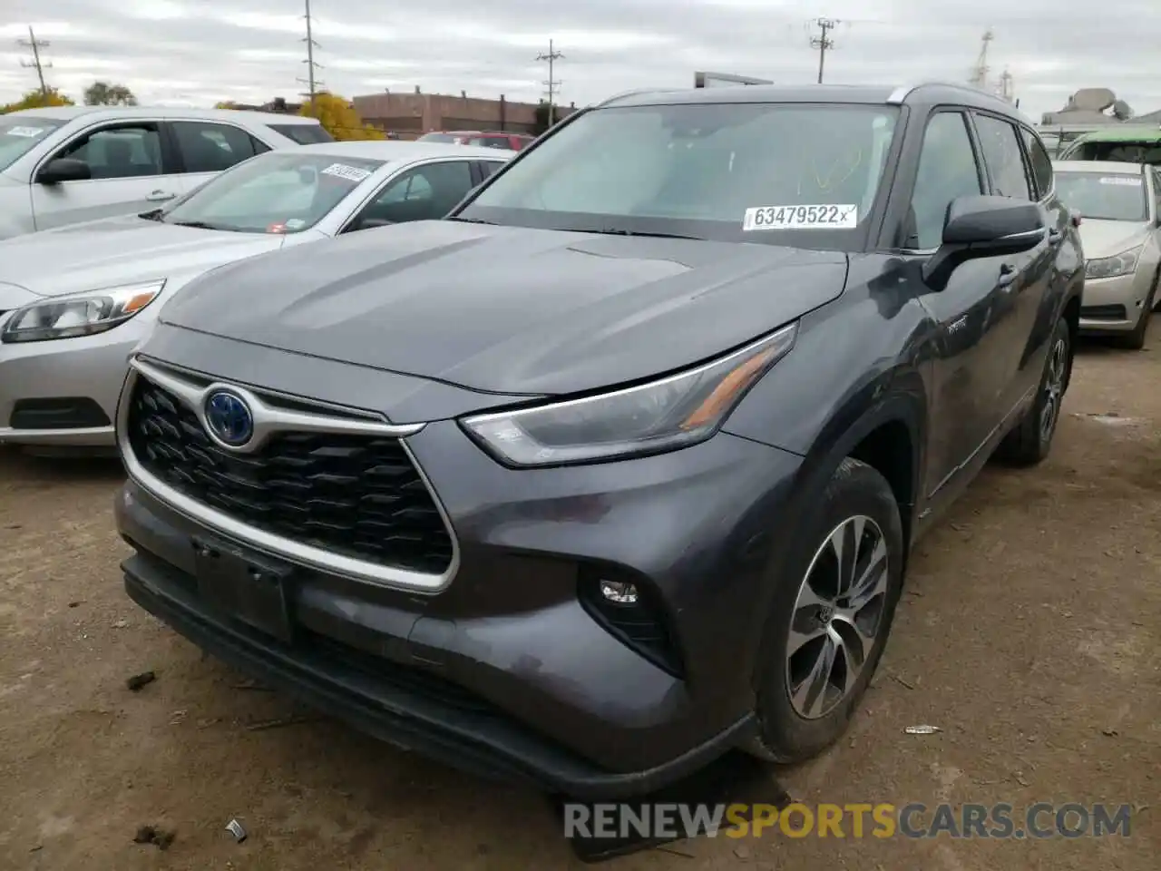 2 Photograph of a damaged car 5TDGBRCH1MS522783 TOYOTA HIGHLANDER 2021